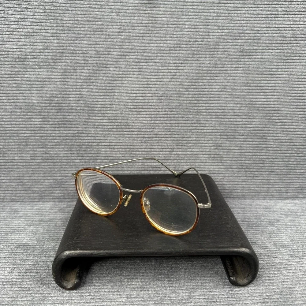 Zenni Round Tortoise Shell Eyeglasses Silver Metal Frame Retro Clear Lens